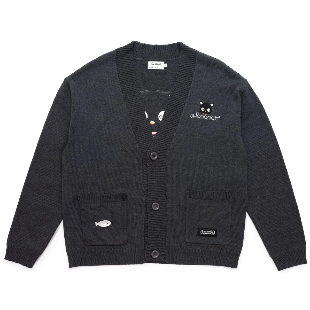 Chococat x JapanLA Flowers Embroidered Knit Cardigan - Image 3