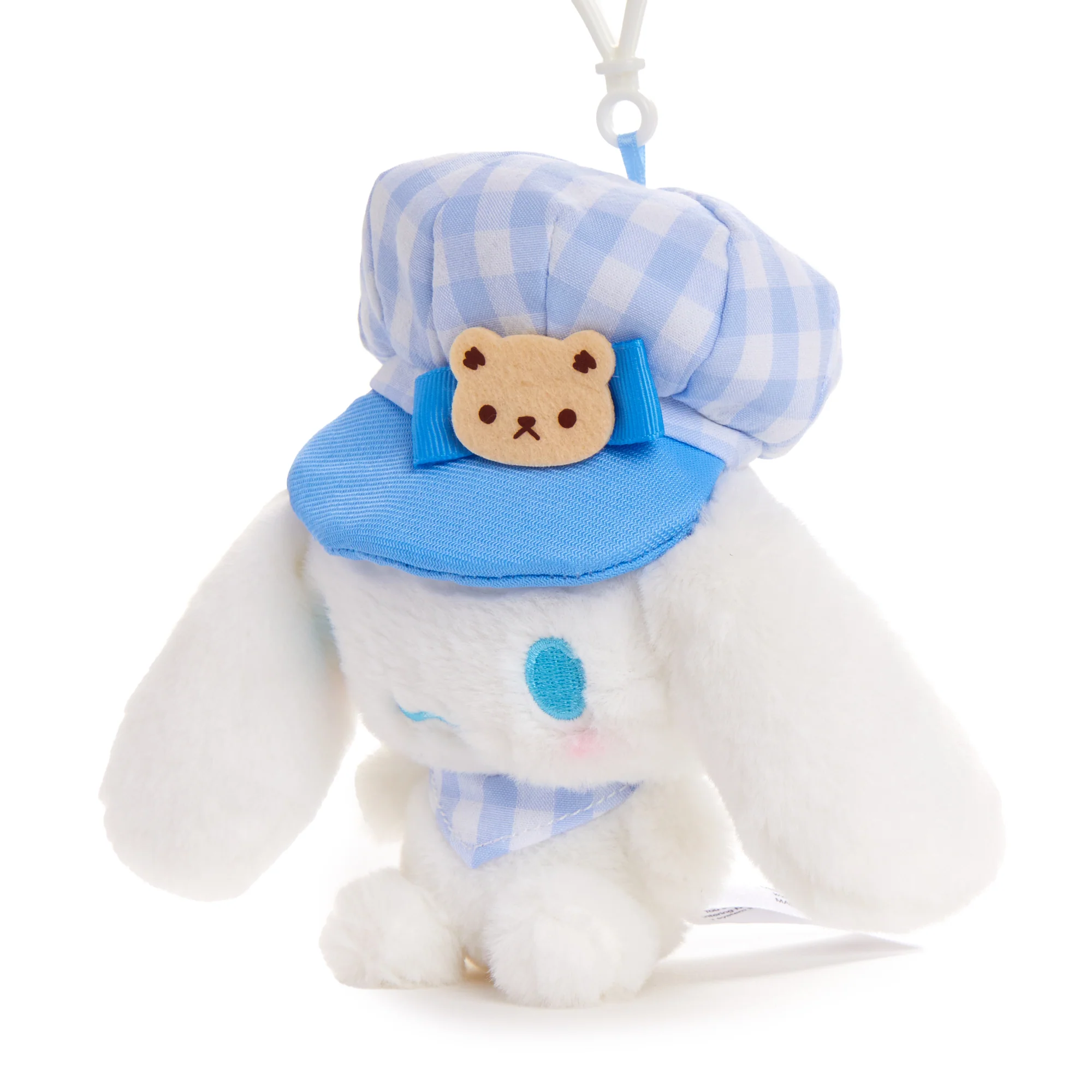 Cinnamoroll Plush Mascot Clip (Gingham Cap Series) - Image 2