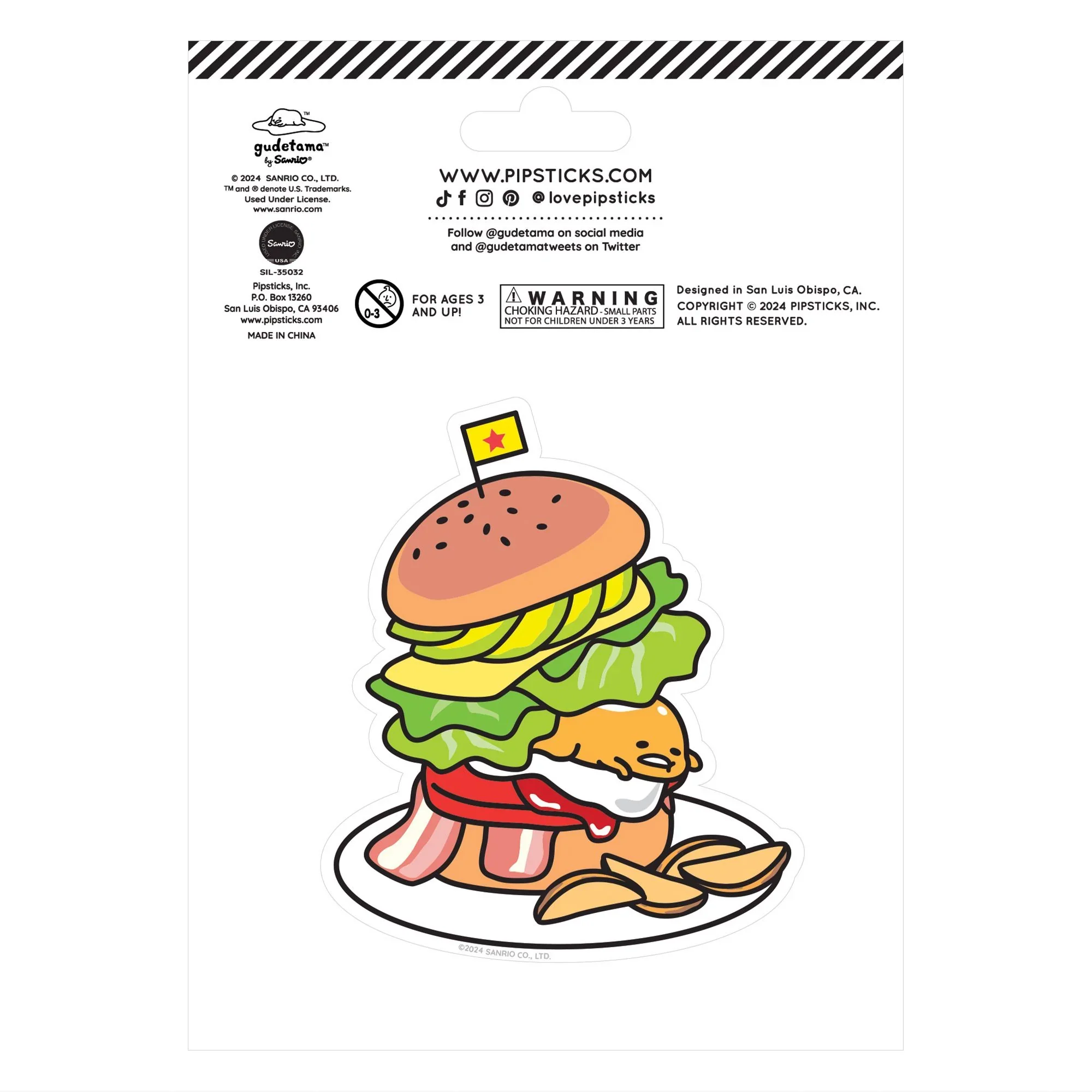 Gudetama x Pipsticks Bacon Me Hungry Scratch 'n Sniff (2ct) - Image 2