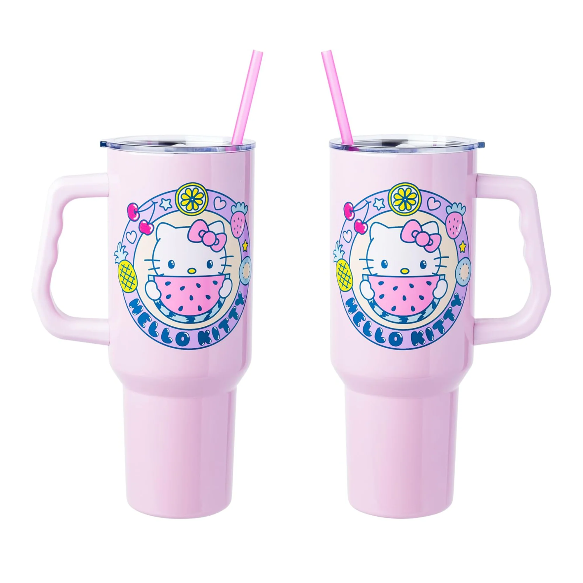 Hello Kitty 40oz Stainless Steel Travel Tumbler (Kawaii Fruit) - Image 3