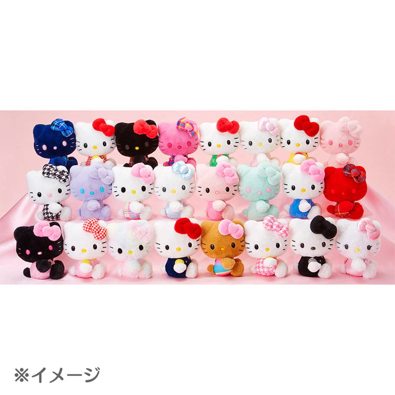 Hello Kitty 50th Anniv. Plush Mascot (Pink Tartan) - Image 4