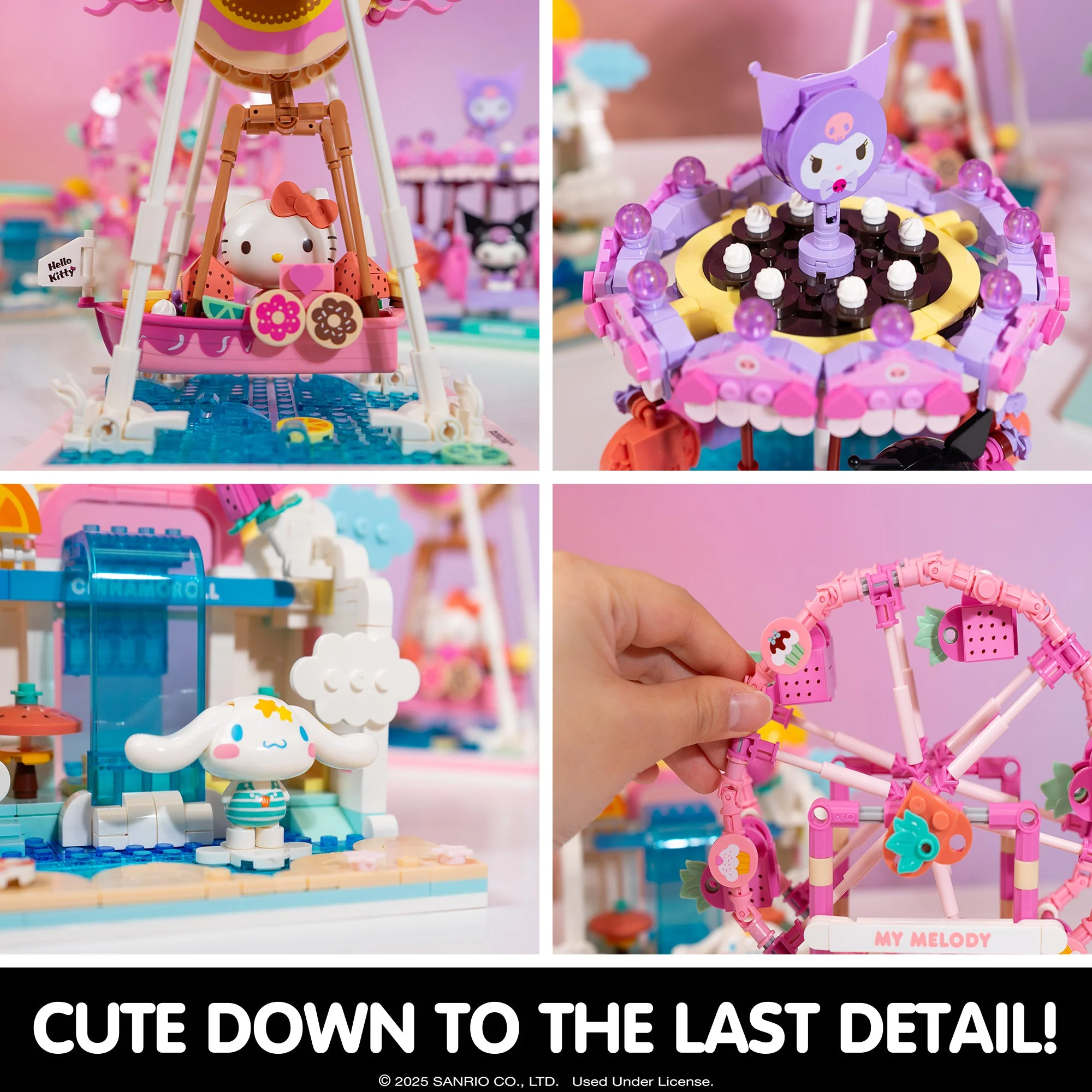 Kuromi Summer Wunderland Theme Park Building Blocks (Swing Ride) - Image 3