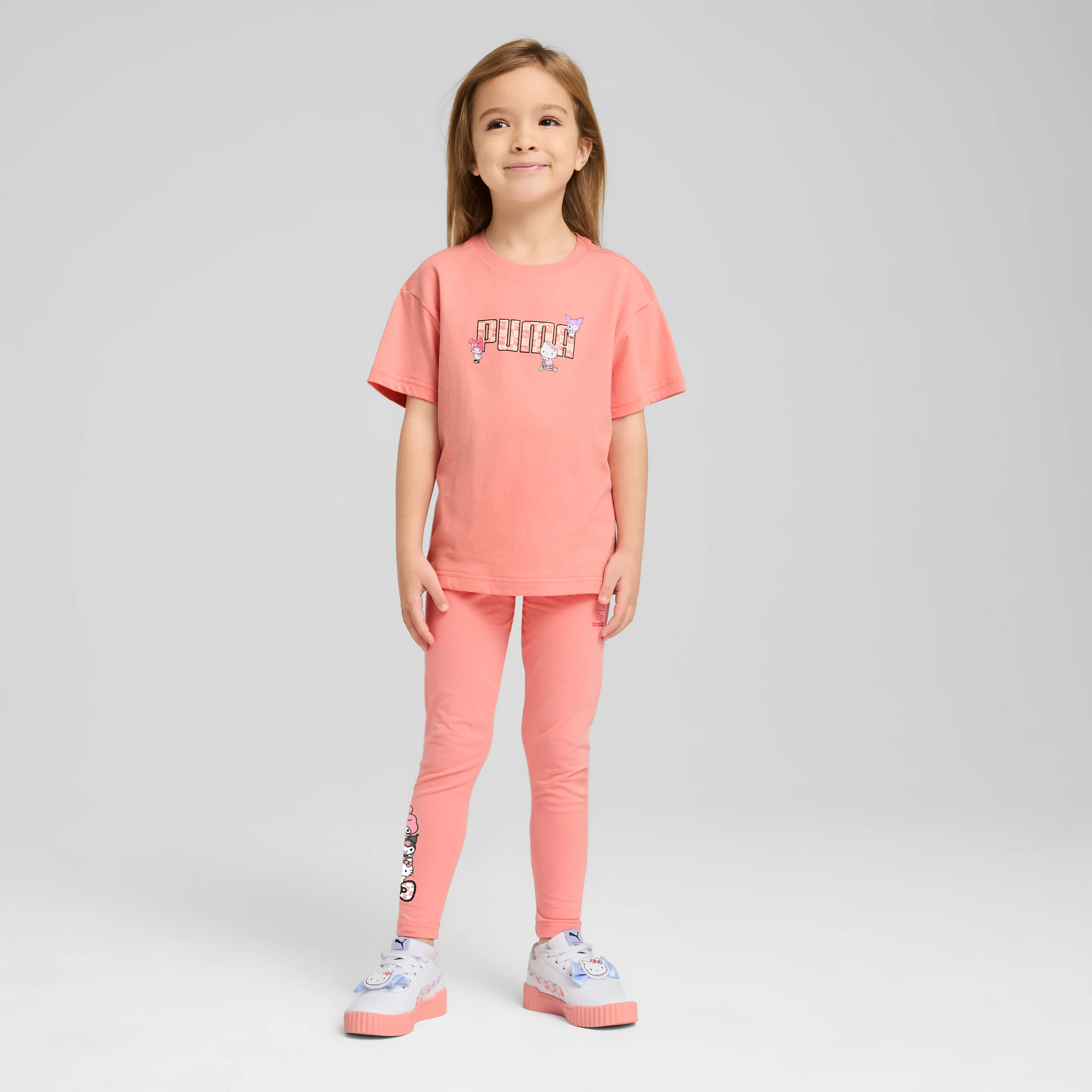 Hello Kitty and Friends x PUMA Kids Relaxed Graphic Tee (Pink Fruit) - Image 2