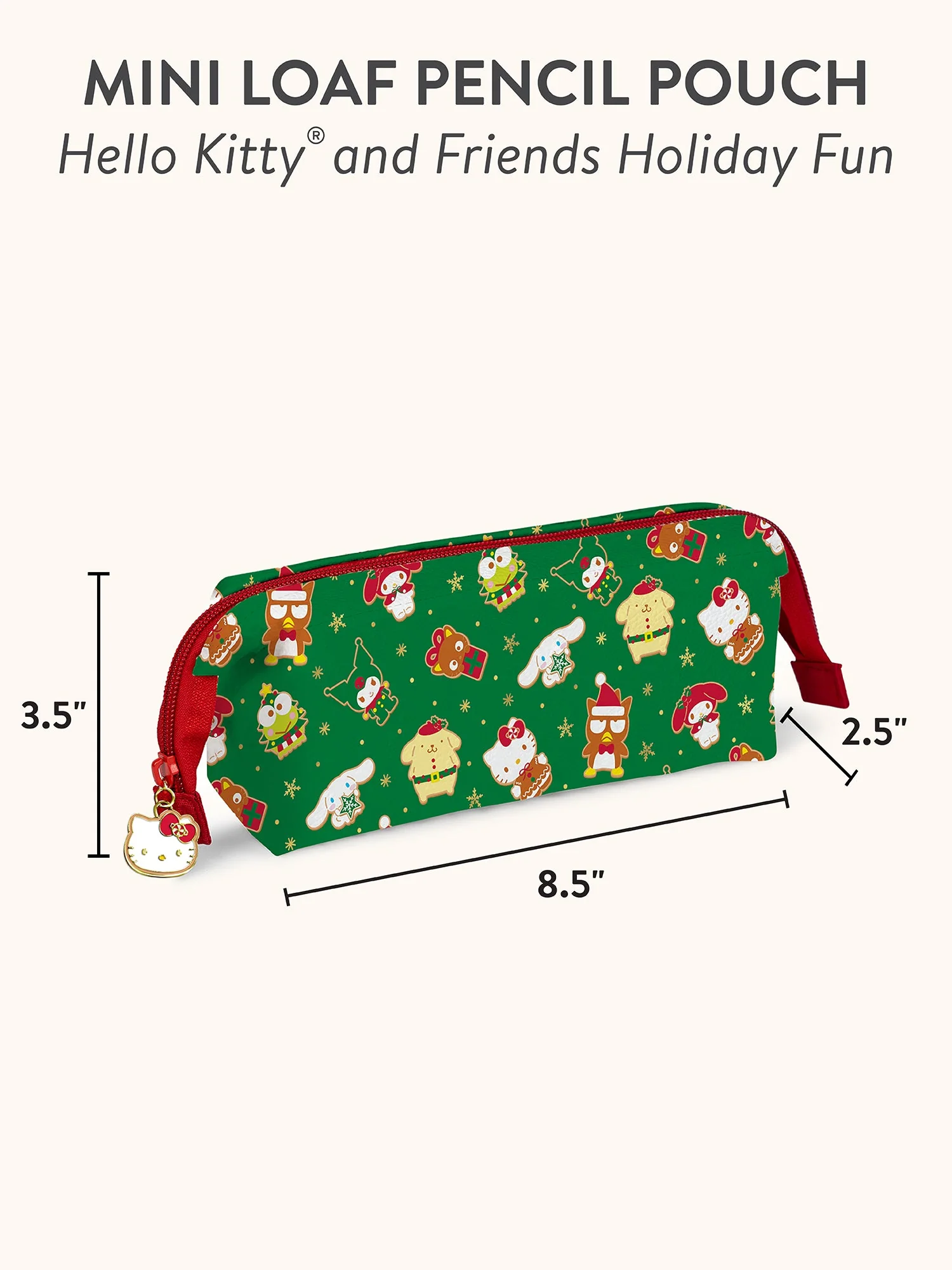 Hello Kitty and Friends x Studio Oh! Holiday Fun Mini Loaf Pencil Pouch - Image 4