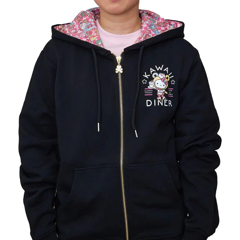 Hello Kitty and Friends x Tokidoki Kawaii Diner Hoodie (Fast Food) - Image 4