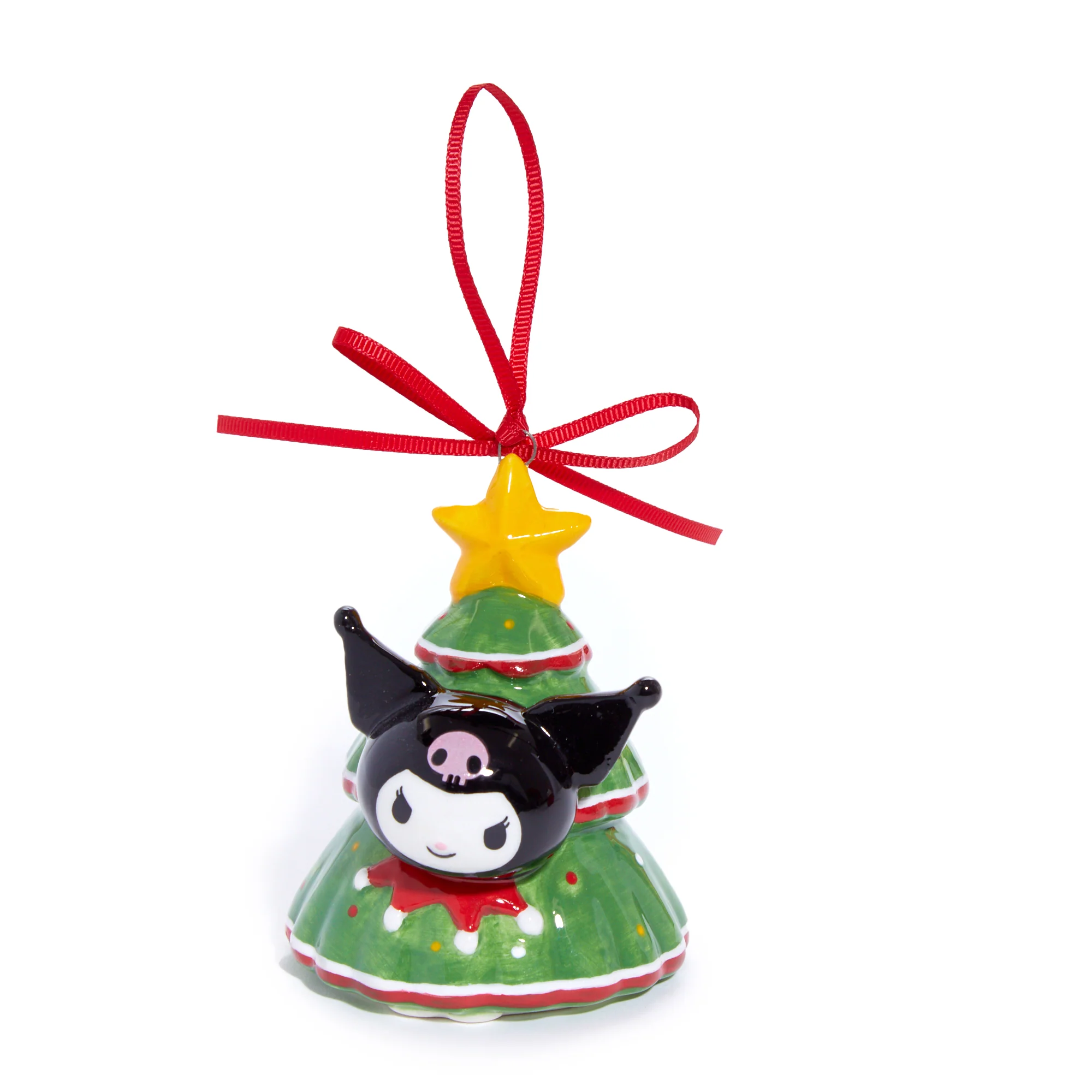 Hello Kitty and Kuromi 2-pc Holiday Ceramic Ornament Set (Red) - Image 5