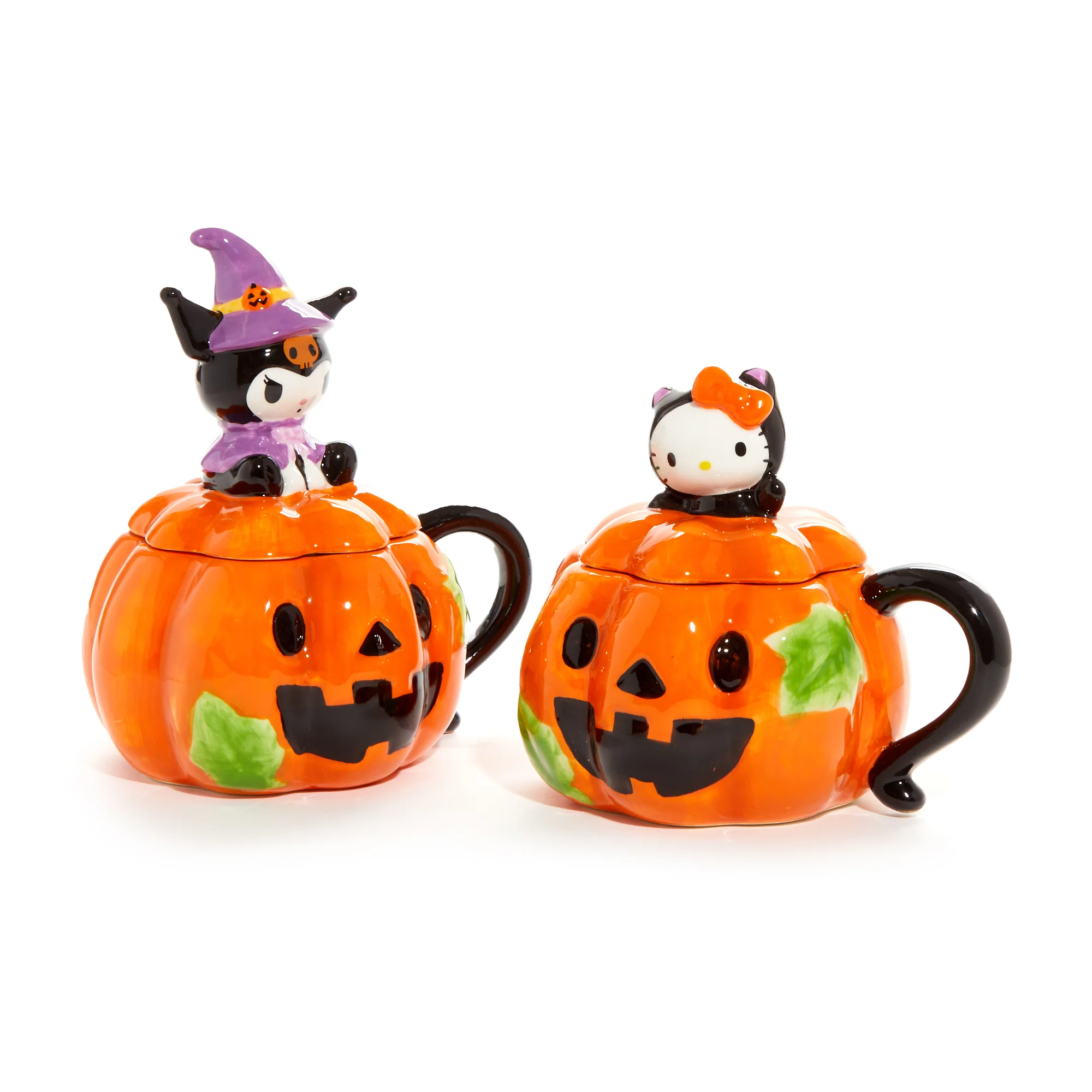Hello Kitty and Kuromi Pumpkin Ceramic Mugs Gift Set - Image 3