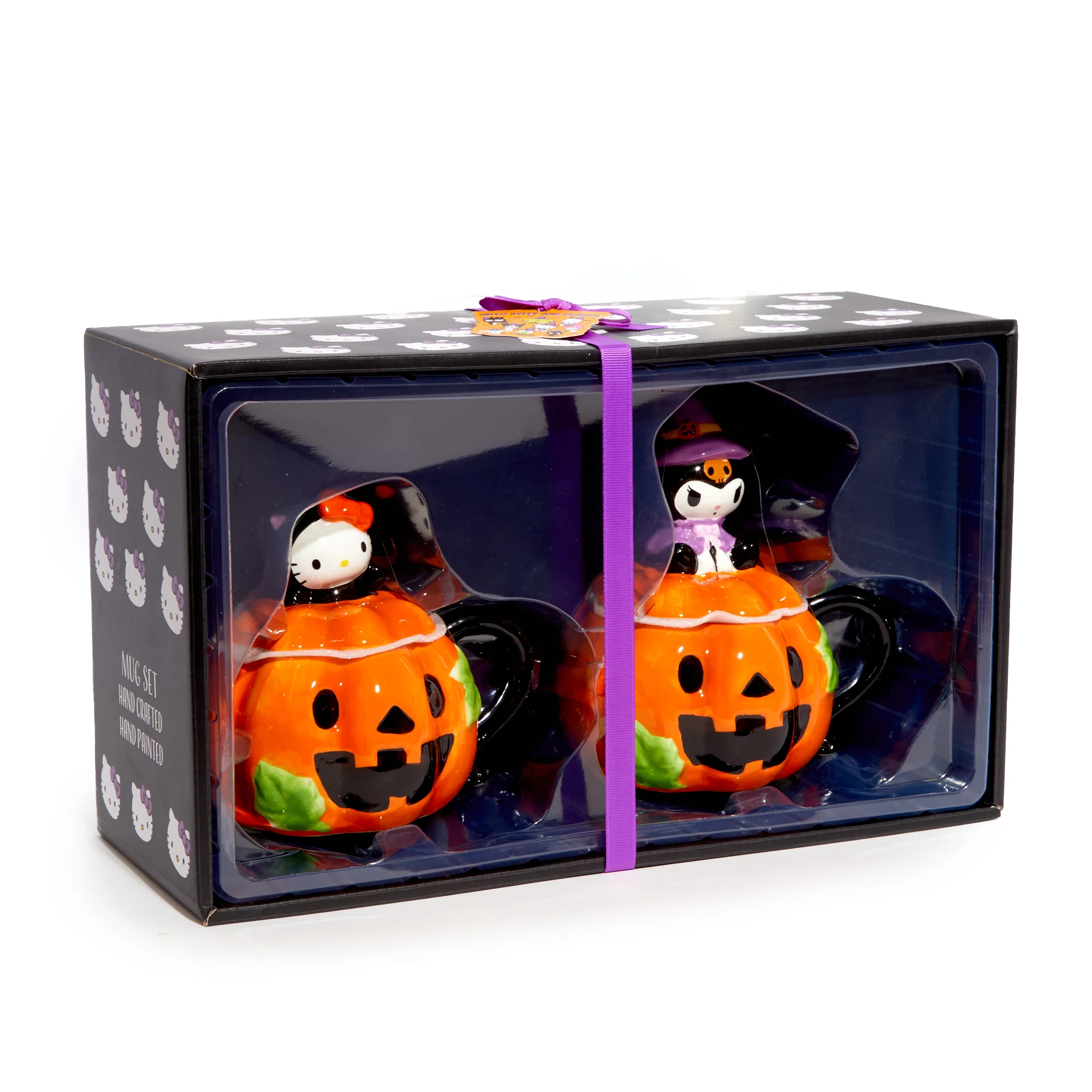 Hello Kitty and Kuromi Pumpkin Ceramic Mugs Gift Set - Image 4