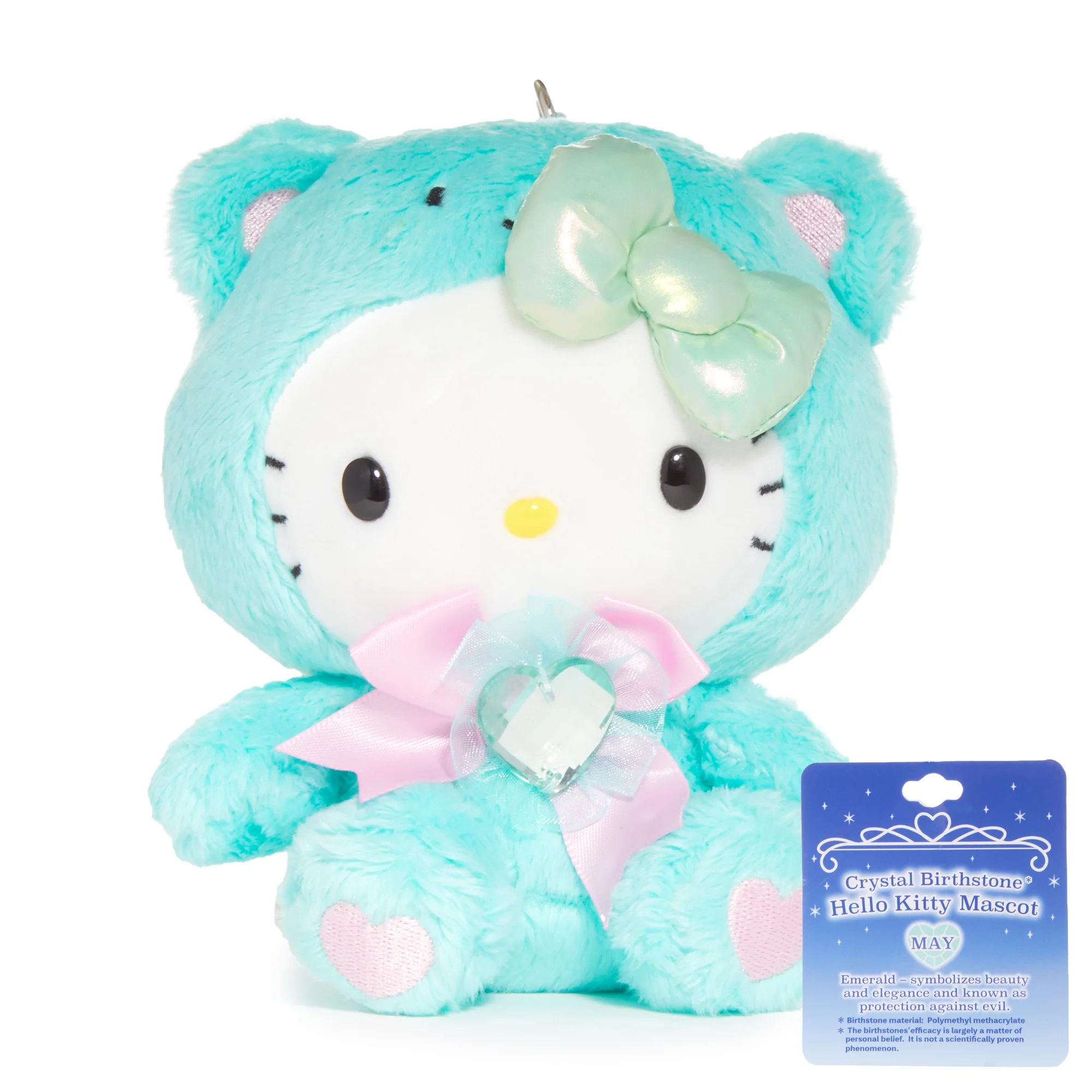Hello Kitty Birthstone Mascot Keychain (May-Emerald)