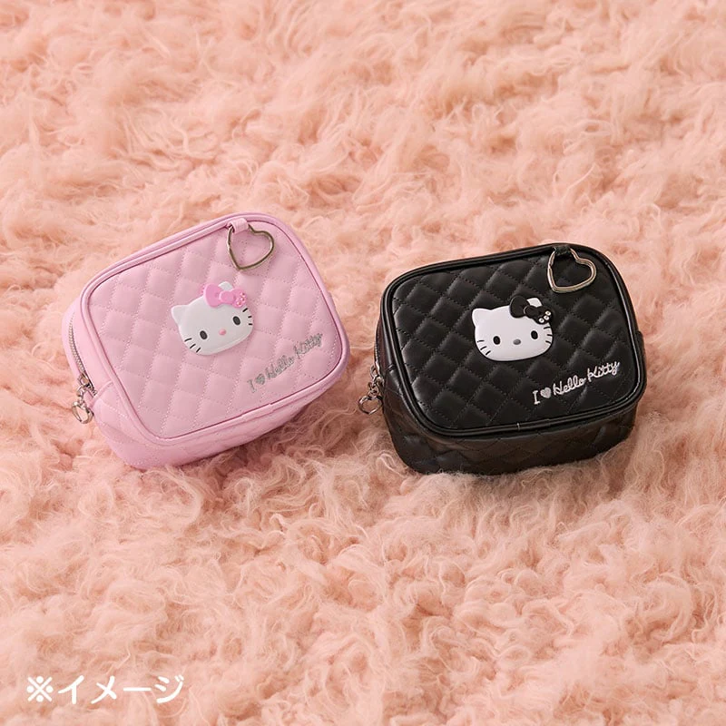 Hello Kitty Black Quilted Zipper Pouch (I Love Hello Kitty Series) - Image 2