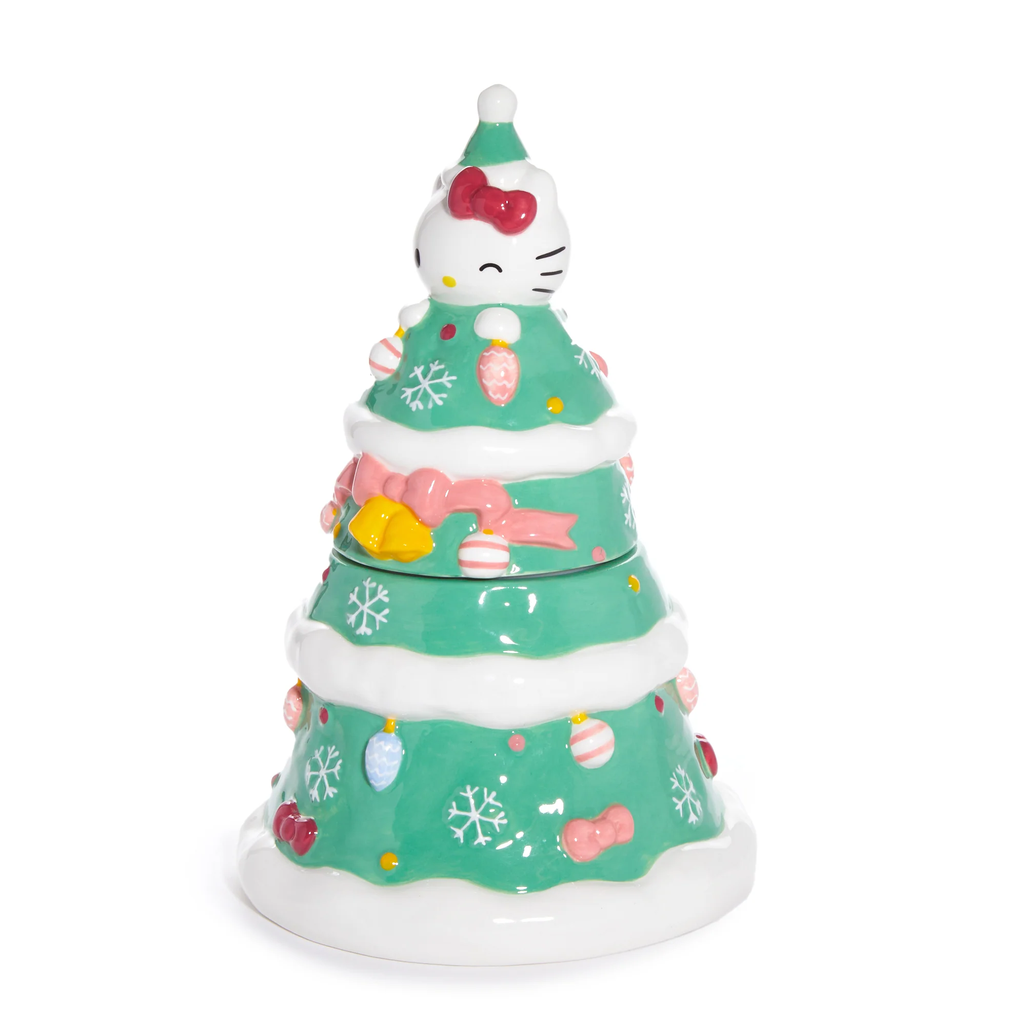 Hello Kitty Ceramic Holiday Tree Cookie Jar - Image 3
