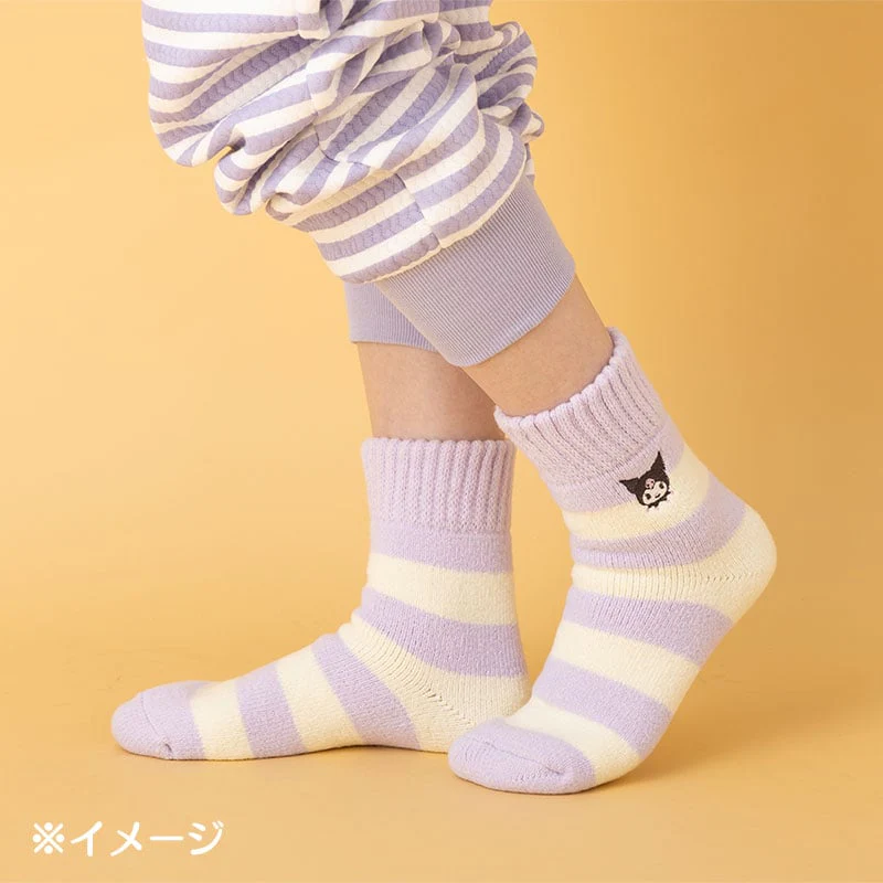 Hello Kitty Cozy Cuff Striped Lounge Socks - Image 3