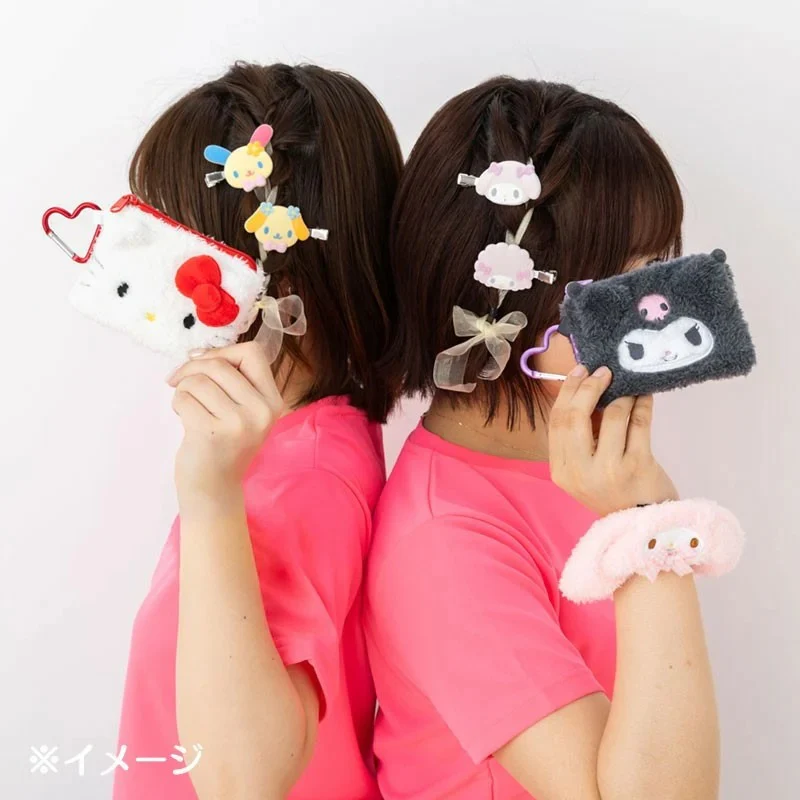 Hello Kitty Fuzzy Mini Zipper Pouch - Image 2
