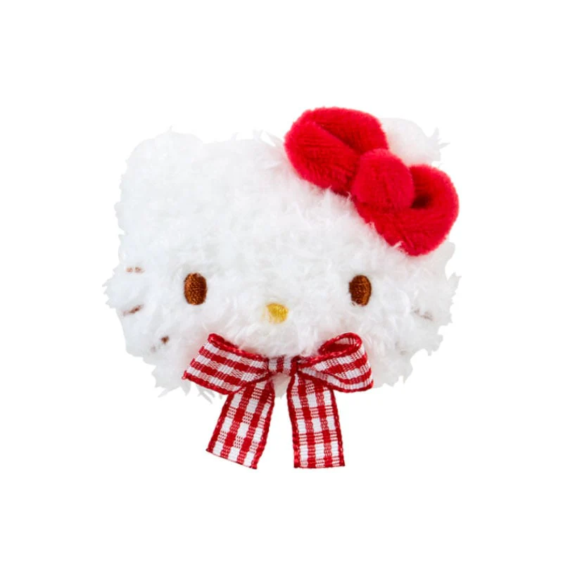 Hello Kitty Plush Hair Clip (Gingham Bow) - Image 3