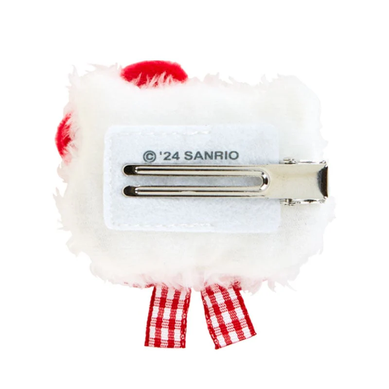 Hello Kitty Plush Hair Clip (Gingham Bow) - Image 4