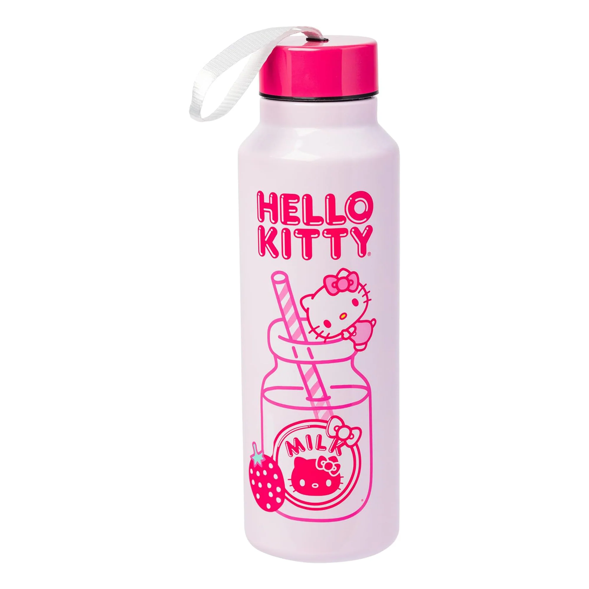 Hello Kitty Stainless Steel Water Bottle (Strawberry Milk)
