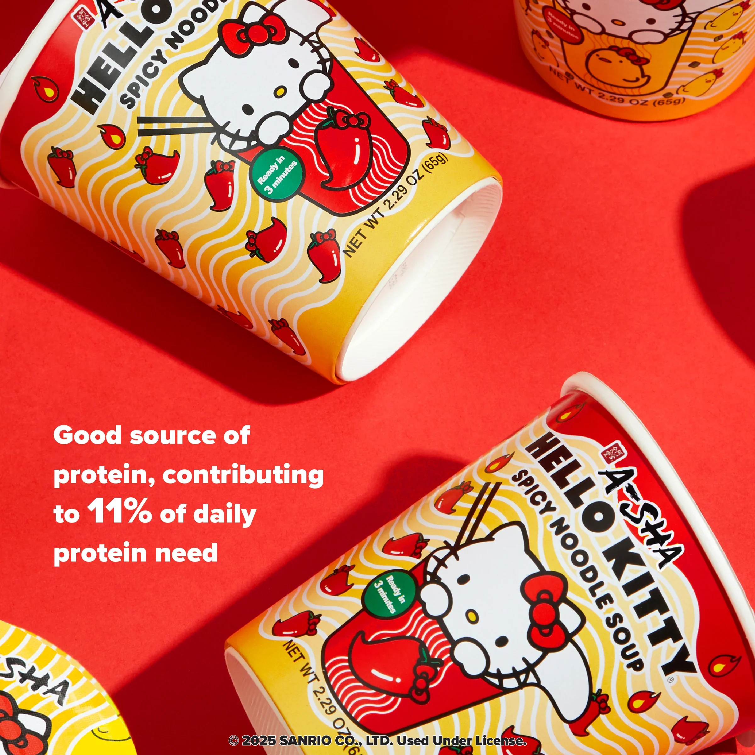 Hello Kitty x A-SHA Spicy Noodle Soup (Single Cup) - Image 2