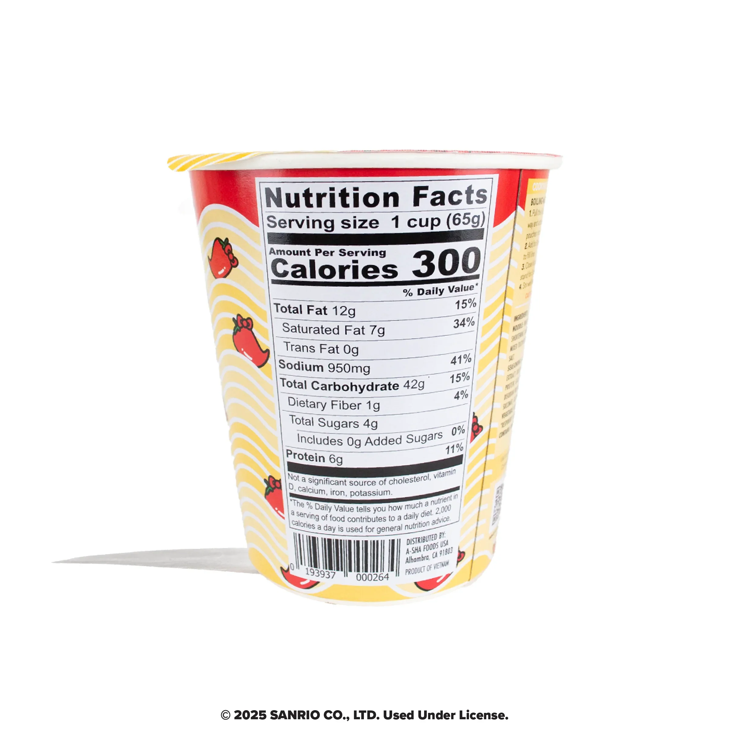 Hello Kitty x A-SHA Spicy Noodle Soup (Single Cup) - Image 4