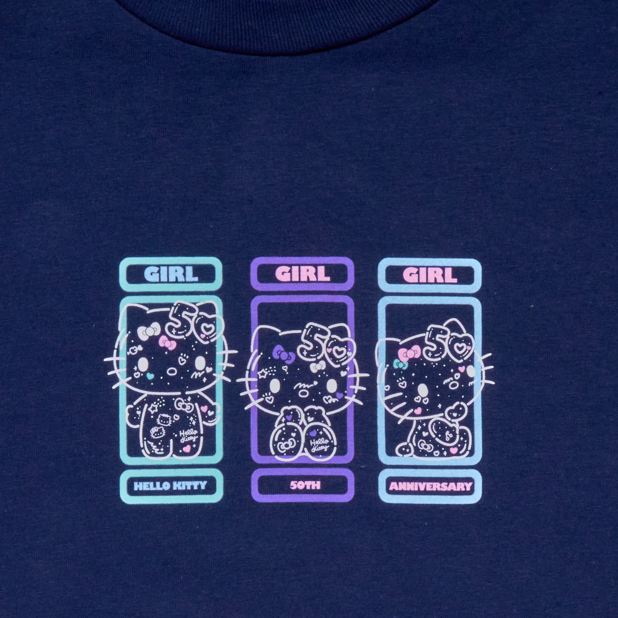 Hello Kitty x GIRL Navy Squad Tee (50th Anniv.) - Image 2