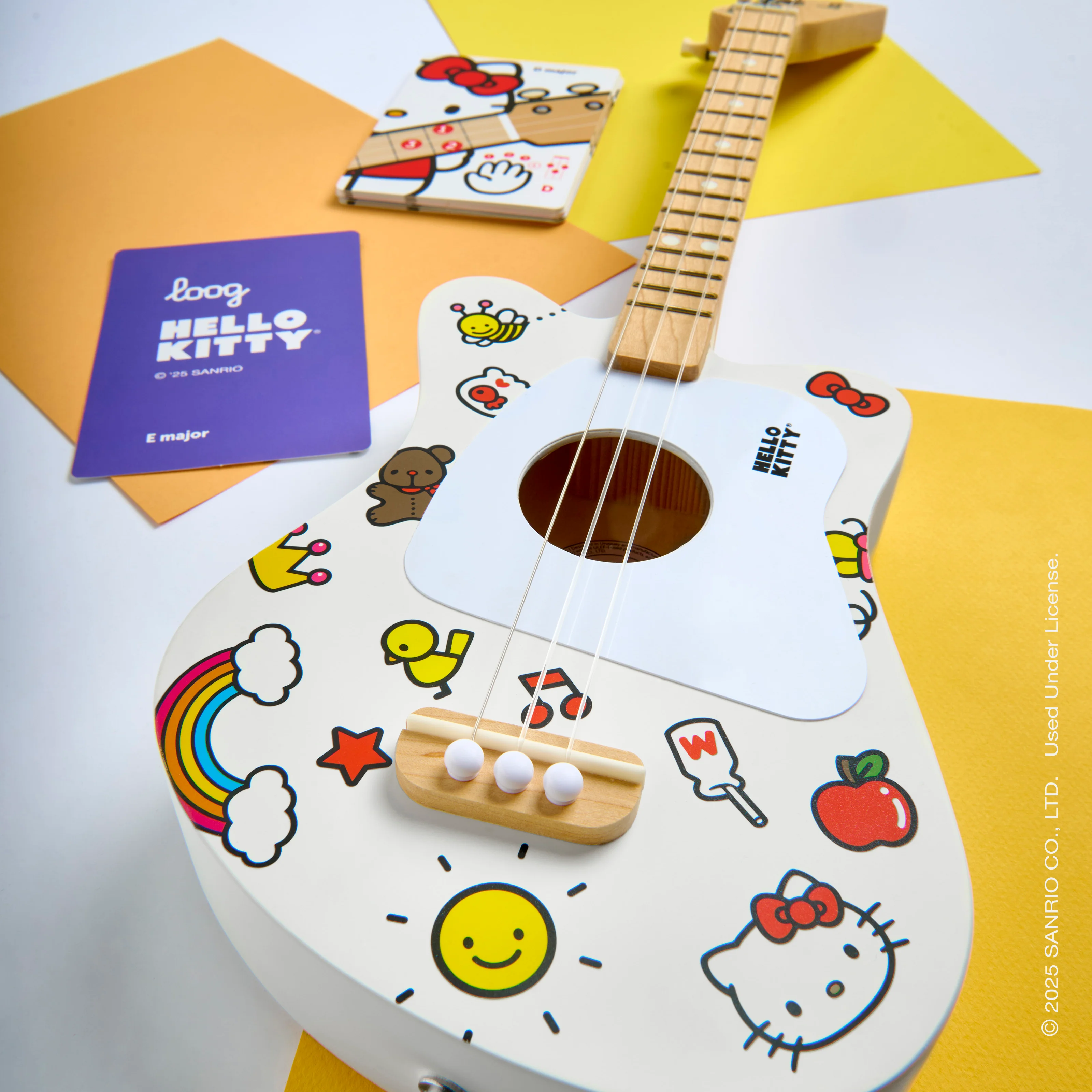 Hello Kitty x Loog Kids Mini Acoustic Guitar (White) - Image 5