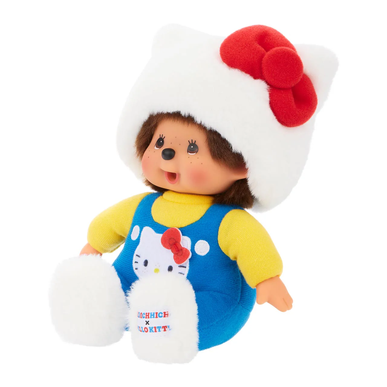 Hello Kitty x Monchhichi 7" Overalls Plush (Monchhichi) - Image 2