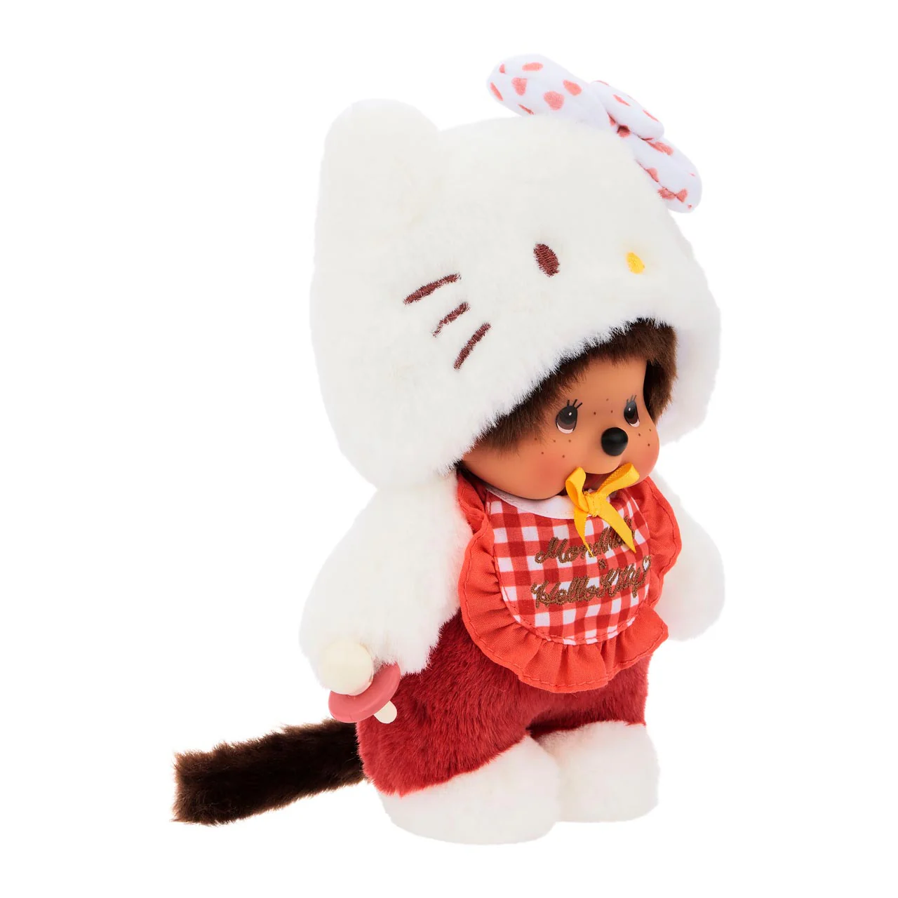 Hello Kitty x Monchhichi 8" Gingham Plush (Monchhichi) - Image 3