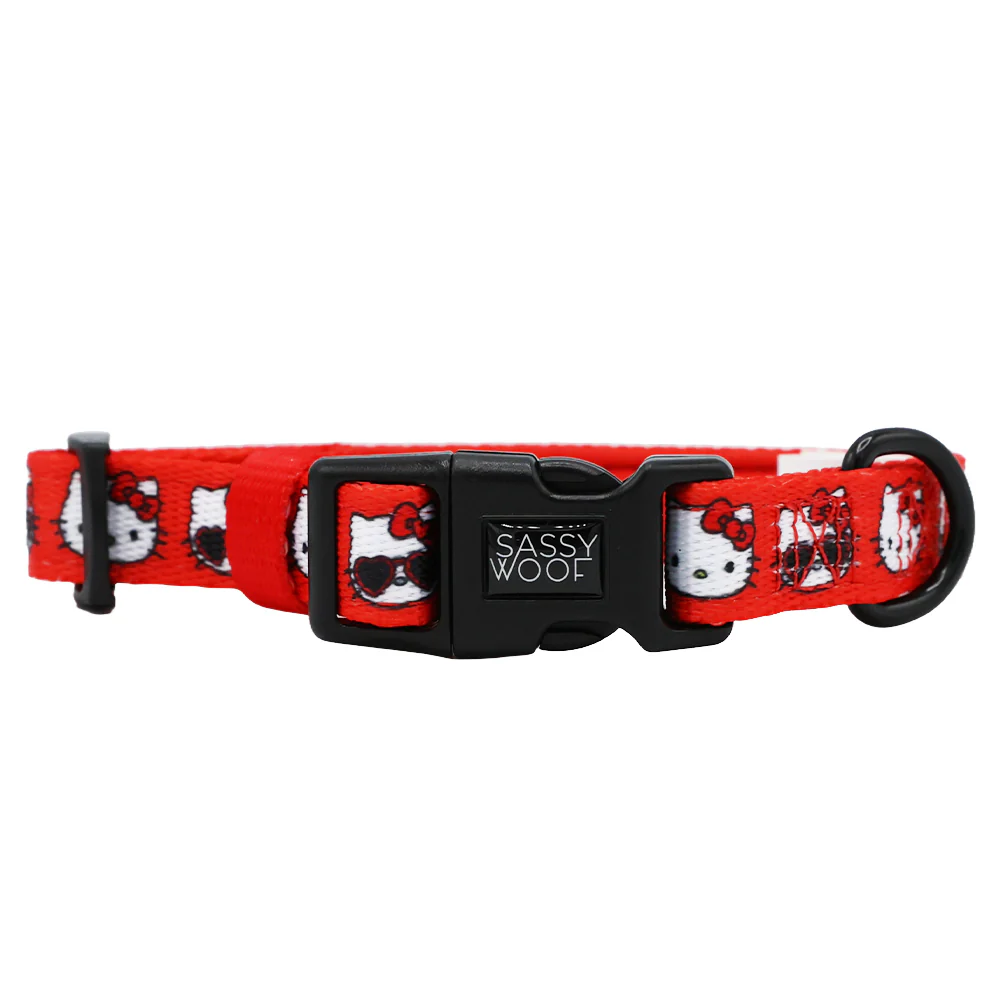 Hello Kitty x Sassy Woof Dog Collar (Classic Red) - Image 2