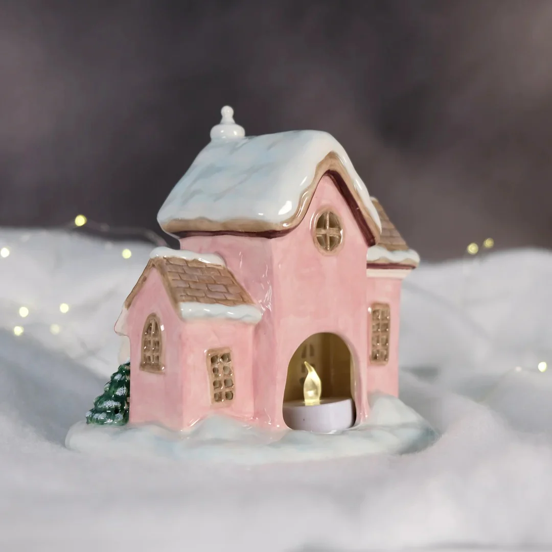 Hello Kitty's Merry Book Nook Ceramic Candle House - Image 4