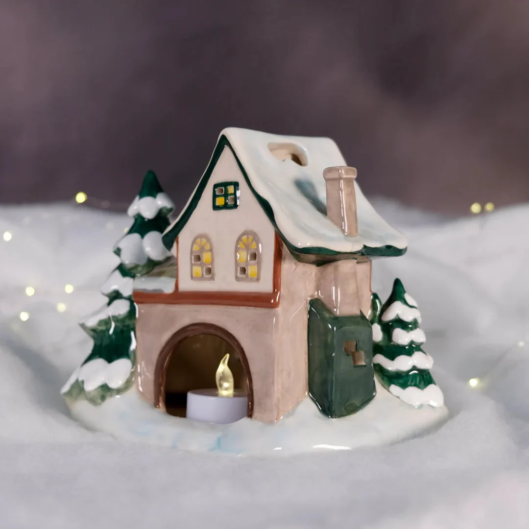 Keroppi's Pondside Pines Ceramic Candle House - Image 4