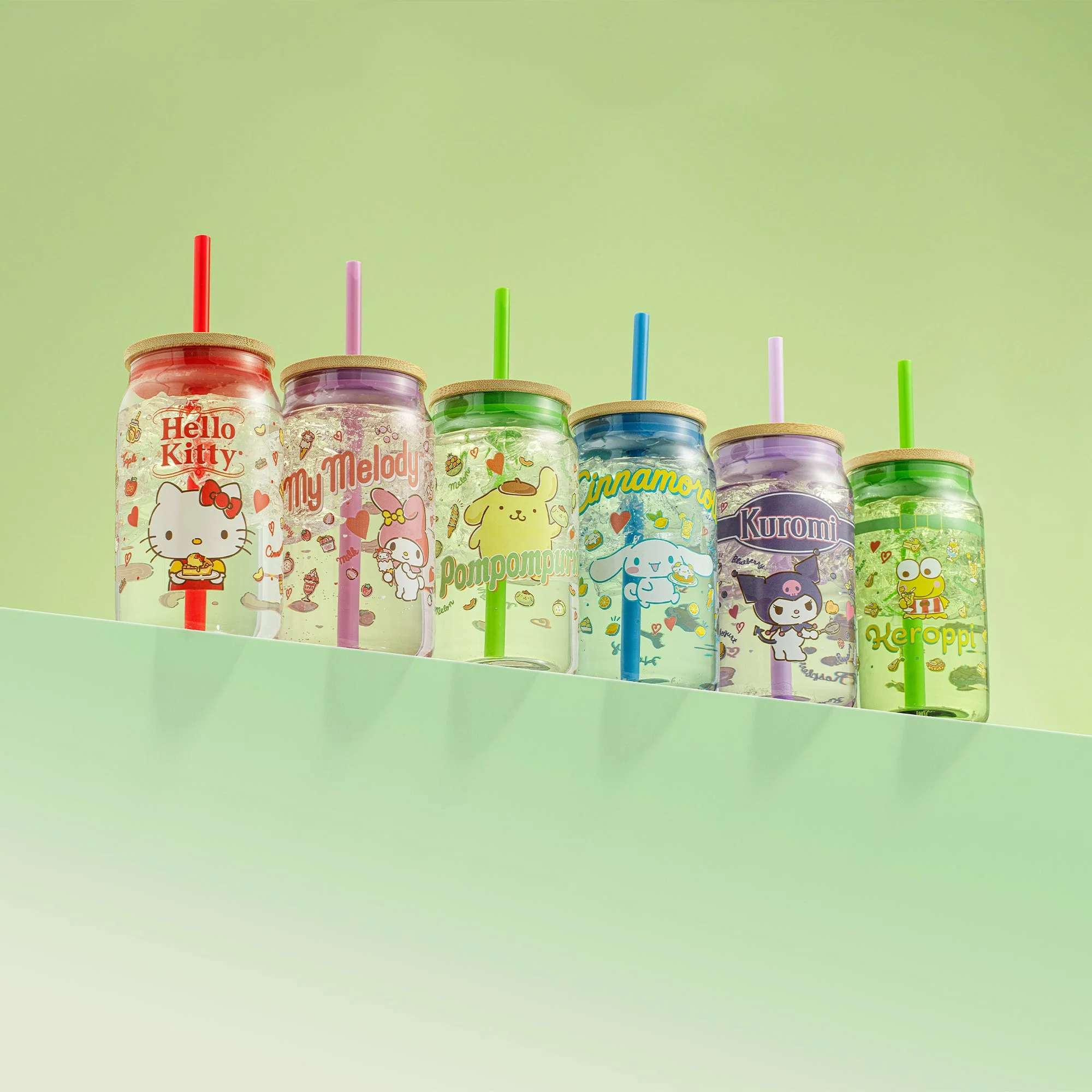 Kuromi Favorite Flavor Lidded Glass Tumbler - Image 3