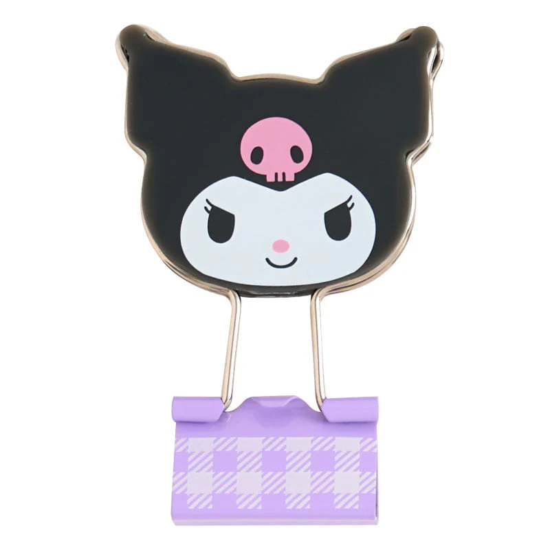 Kuromi Gingham Binder Clips (Set of 3) - Image 2