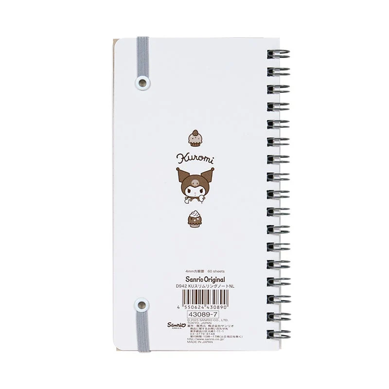 Kuromi Slim Spiral Notebook (Elastic Closure) - Image 5