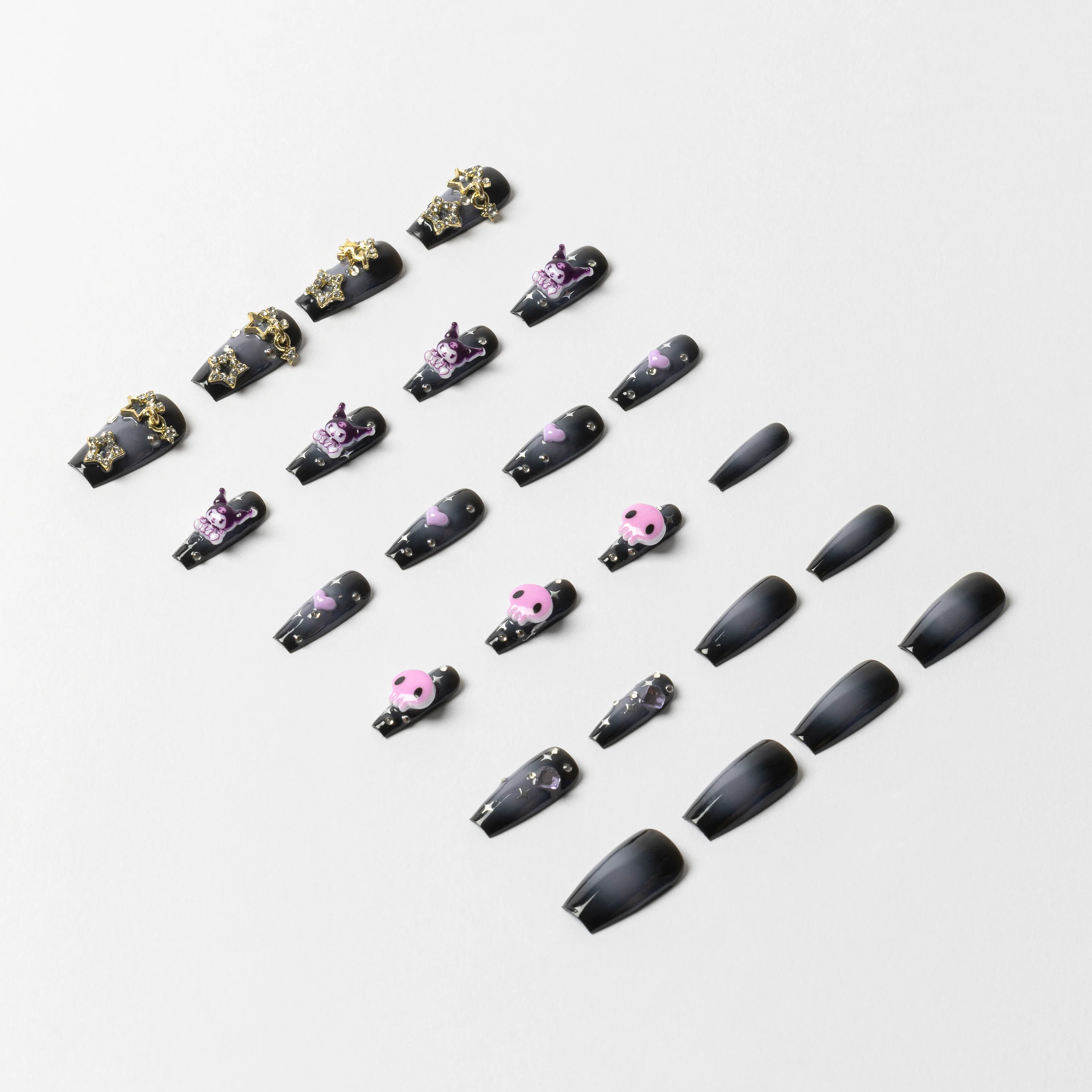 Kuromi x 3H Nails 3D Press-On Nails (Long) - Image 2