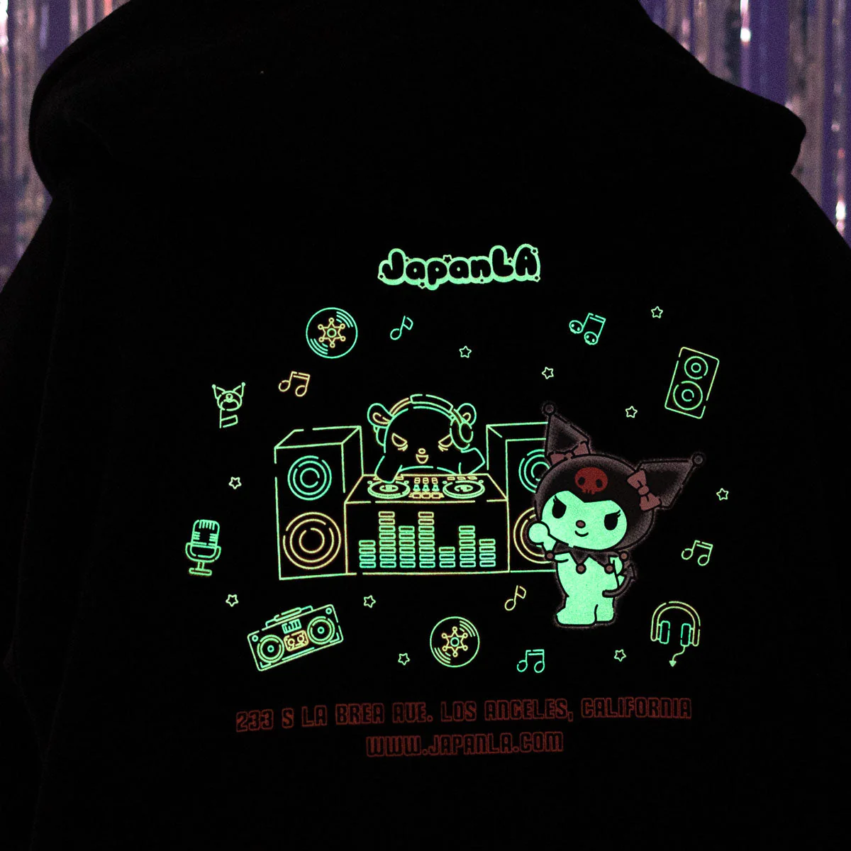 Kuromi x JapanLA Glow-In-The-Dark Anniversary Party Jacket - Image 2