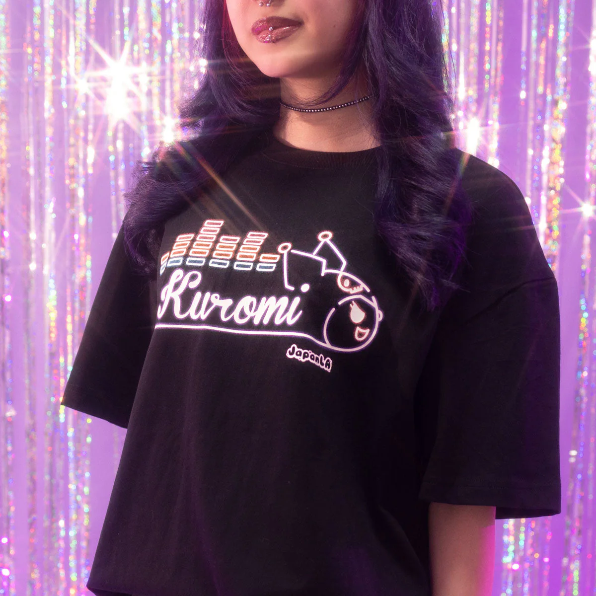 Kuromi x JapanLA Glow-In-The-Dark Anniversary Party Tee - Image 4