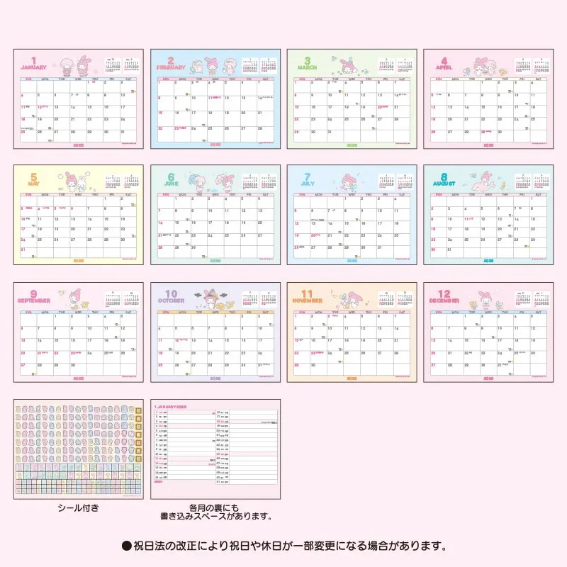 My Melody 2026 Desk Calendar - Image 12