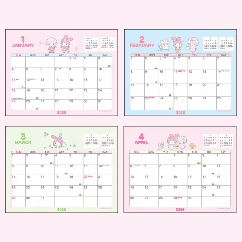 My Melody 2026 Desk Calendar - Image 7