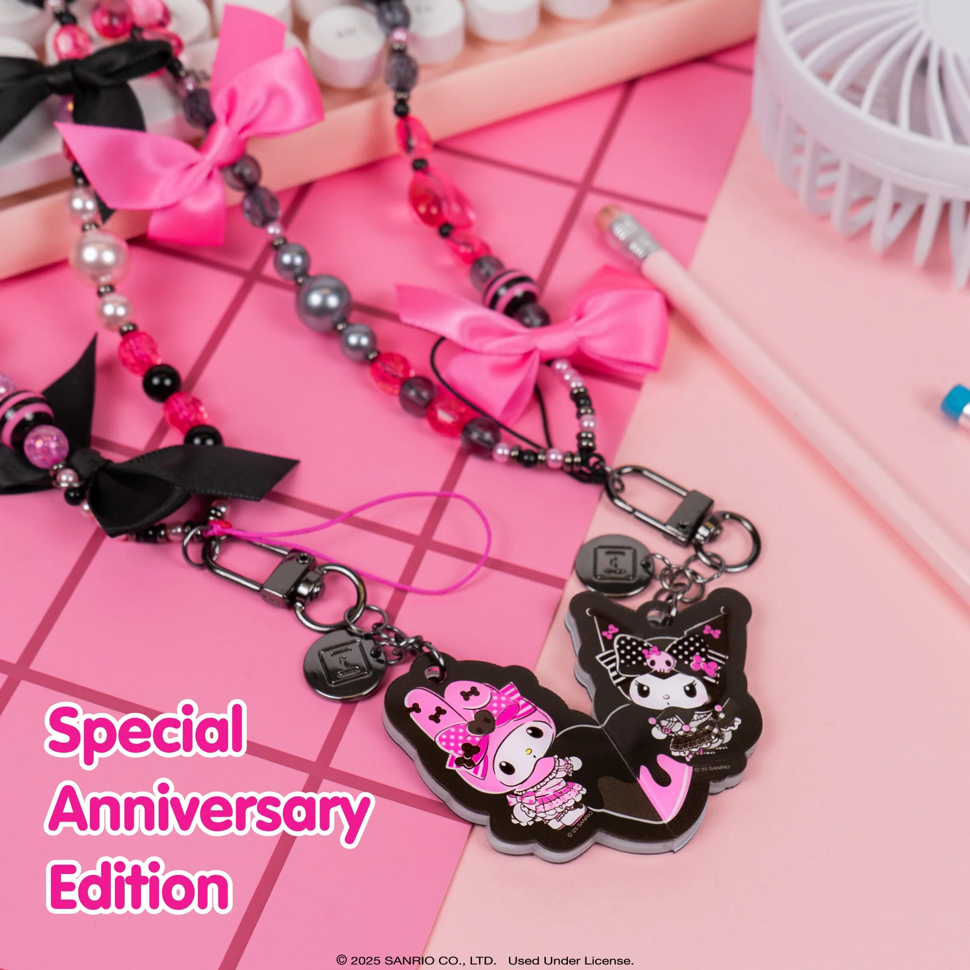 My Melody 50th & Kuromi 20th Anniversary 2-pc Bead Charm Strap Set - Image 3
