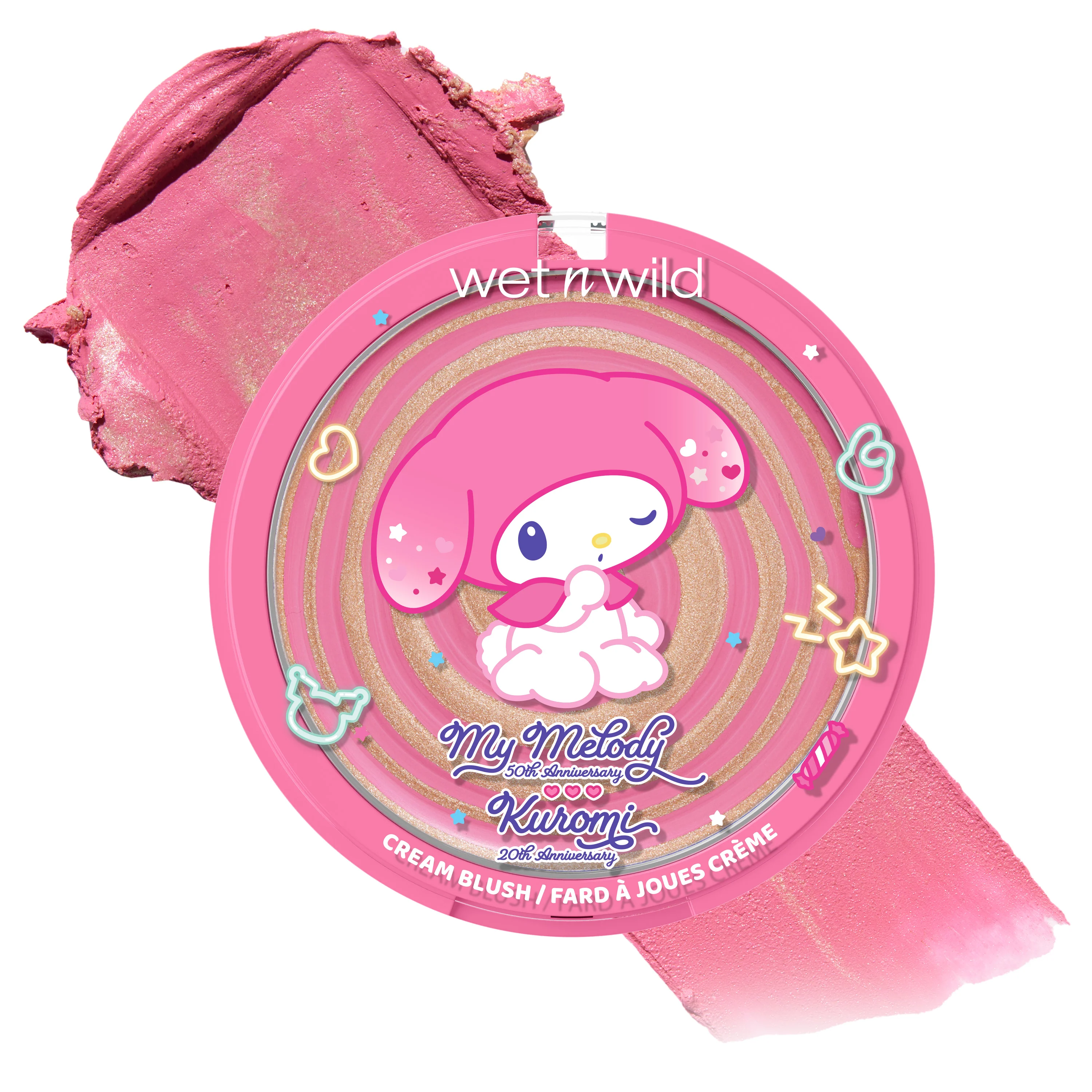 My Melody & Kuromi x Wet n Wild Swirl Cream Blush (My Melody) - Image 4