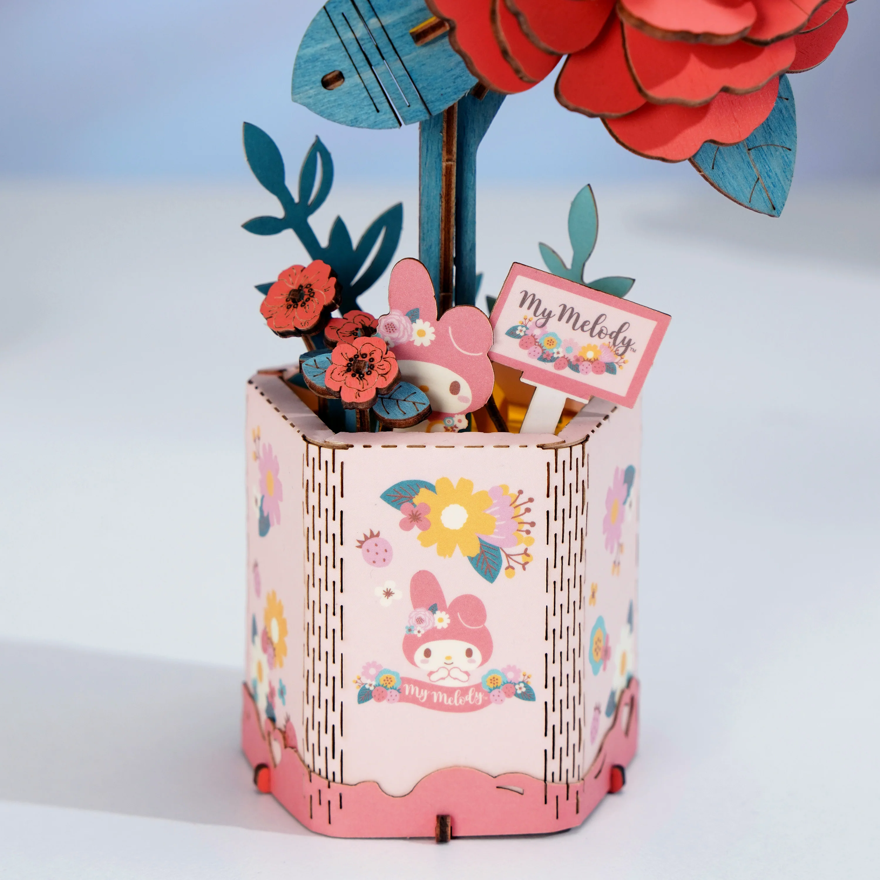 My Melody Red Camellia 3D Wooden Puzzle - Image 3