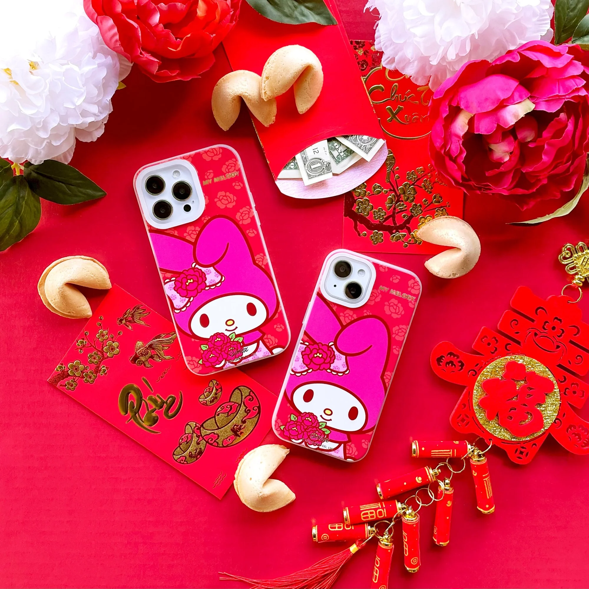My Melody x Sonix Pretty Peony iPhone Case - Image 2