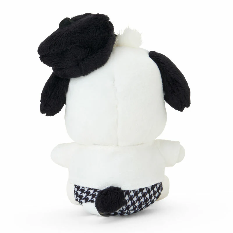 Pochacco Plush Mascot Keychain (Silver Houndstooth Series) - Image 2