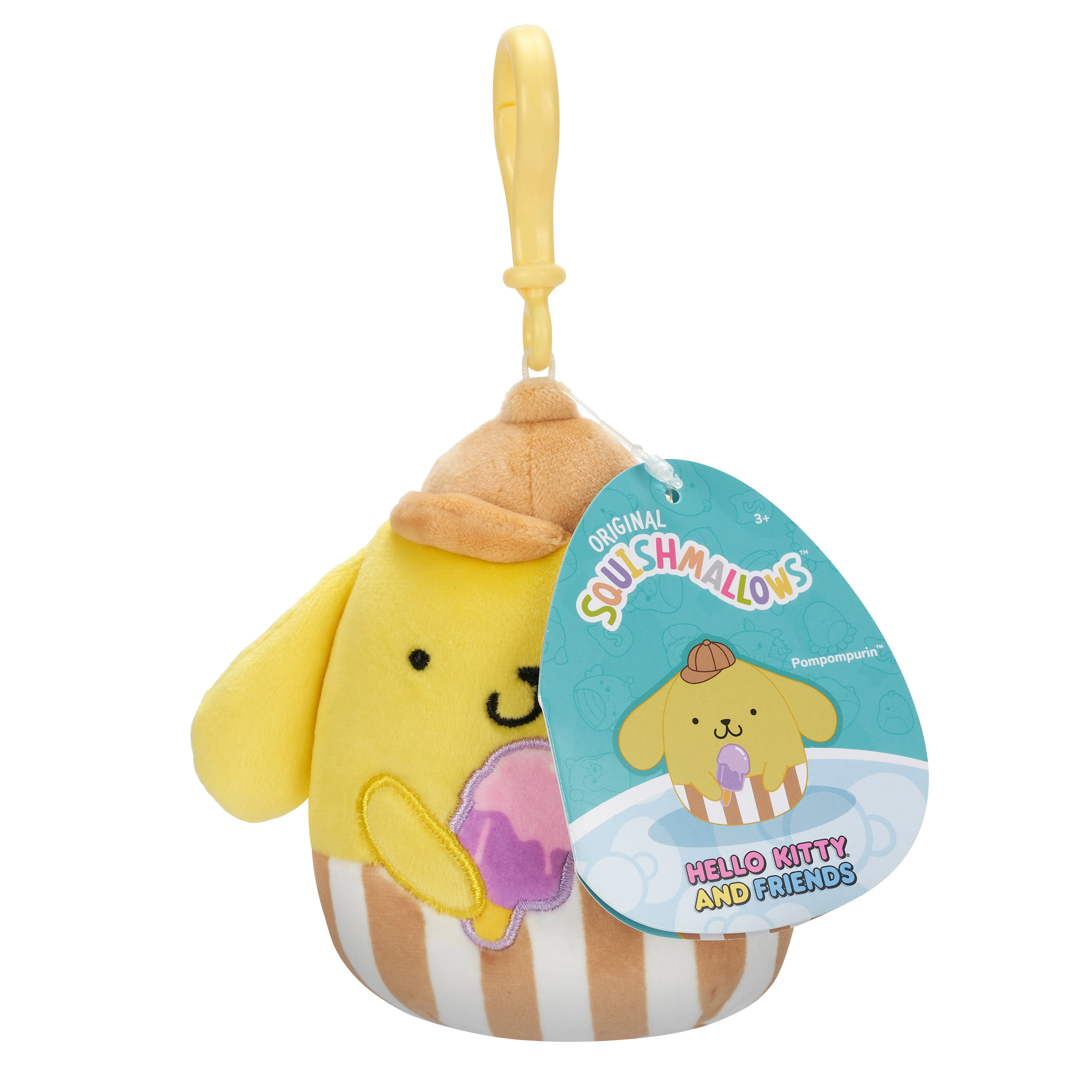 Pompompurin Squishmallow Plush Mascot Clip (Ice Cream) - Image 2