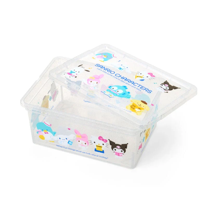 Sanrio Characters Clear Glitter Storage Bin (S) - Image 2